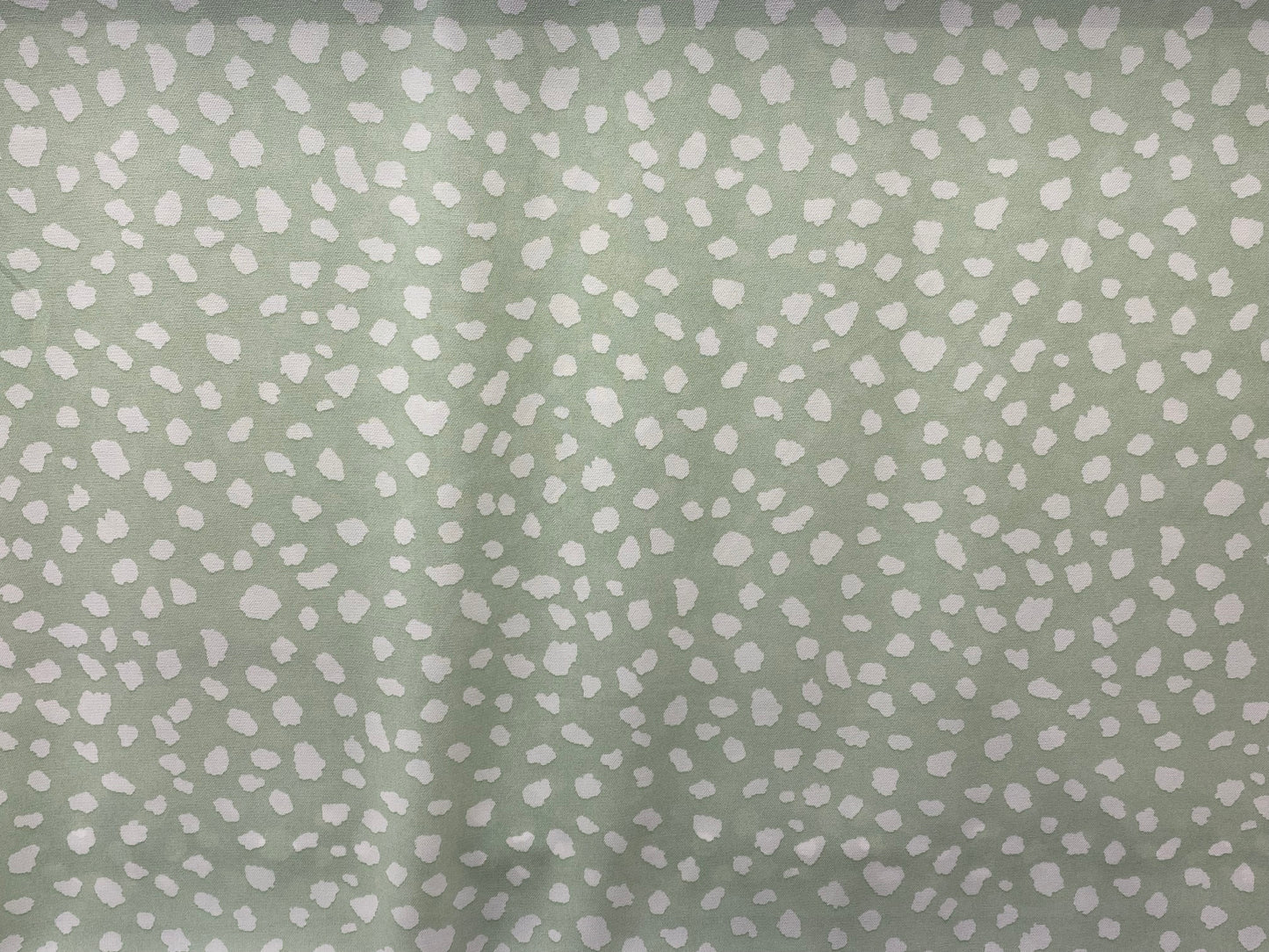 Polyester imprimé pois vert blanc