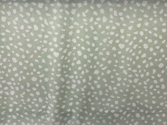 Polyester imprimé pois vert blanc