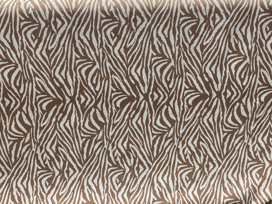 Polyester imprimé Afrique léopard tigré zébré blanc brun