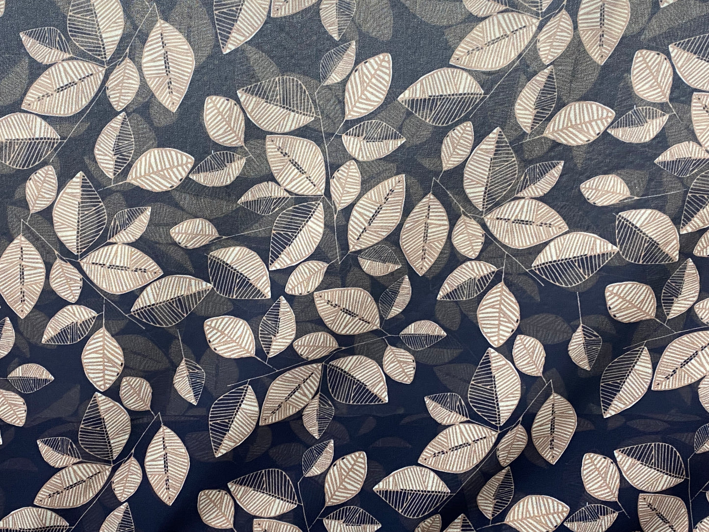 Polyester voilage imprimé fleurs bleu blanc