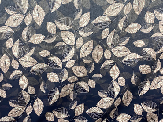 Polyester voilage imprimé fleurs bleu blanc