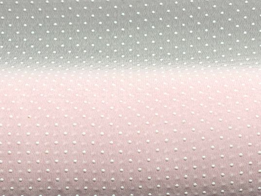 Polyester voilage pois rose blanc