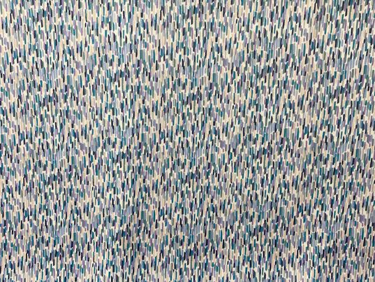 Polyester imprimé géométrique bleu blanc violet