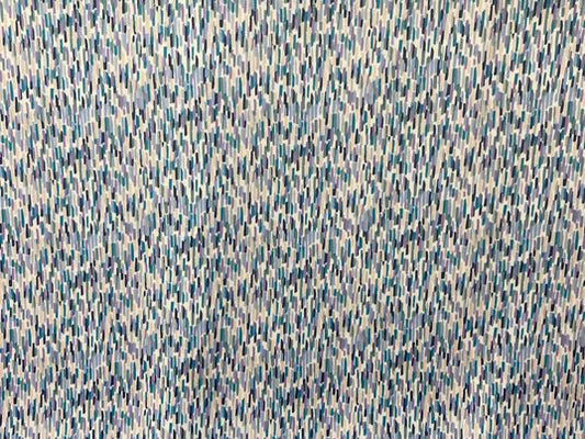 Polyester imprimé géométrique bleu blanc violet