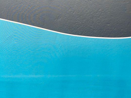 Polyester voilage imprimé vague bleu noir