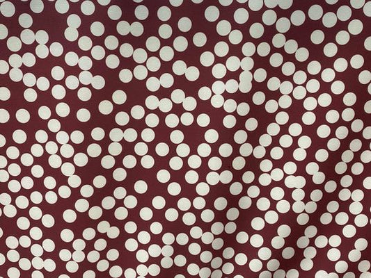 Polyester imprimé pois rouge blanc