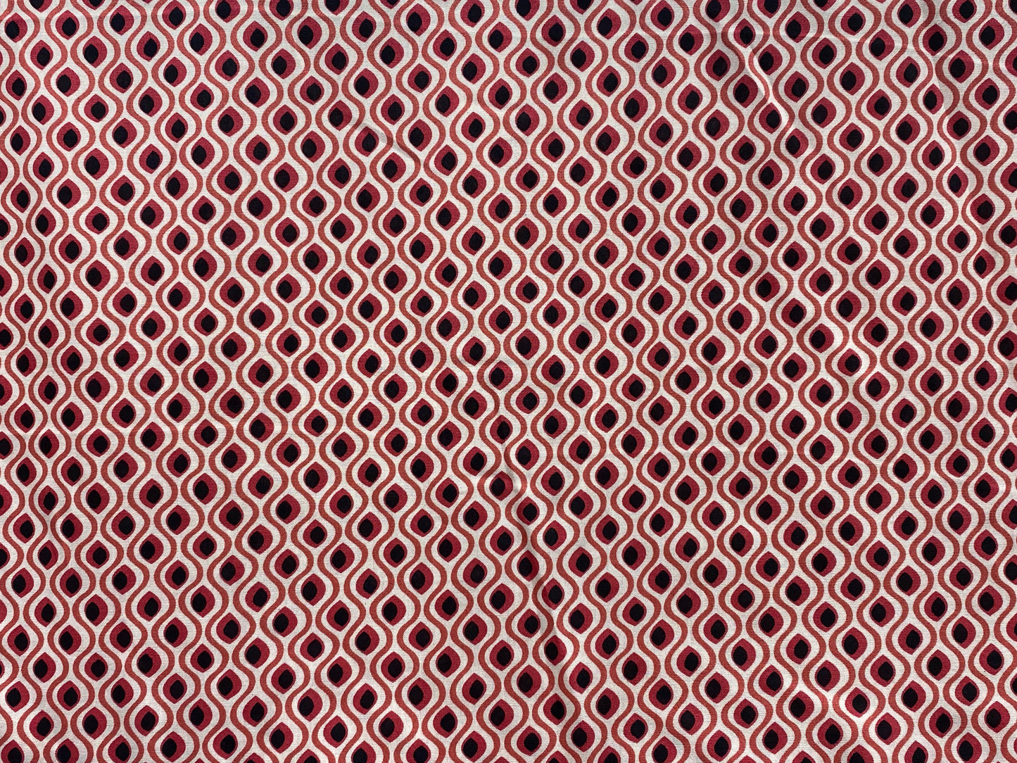 Viscose imprimé carreaux rouge blanc noir