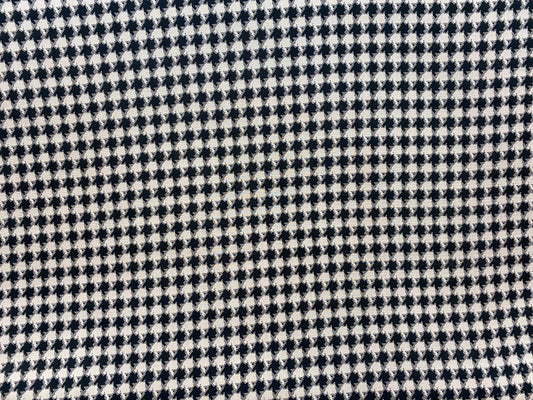 Viscose imprimé pied-de-poule blanc cassé noir