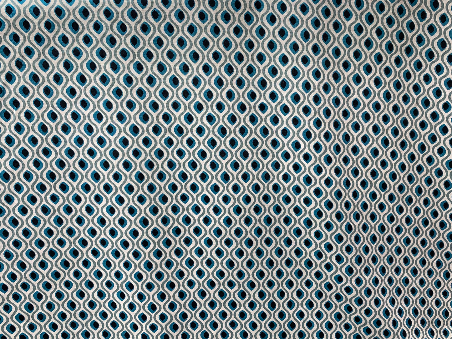 Viscose imprimé carreaux blanc bleu vert noir