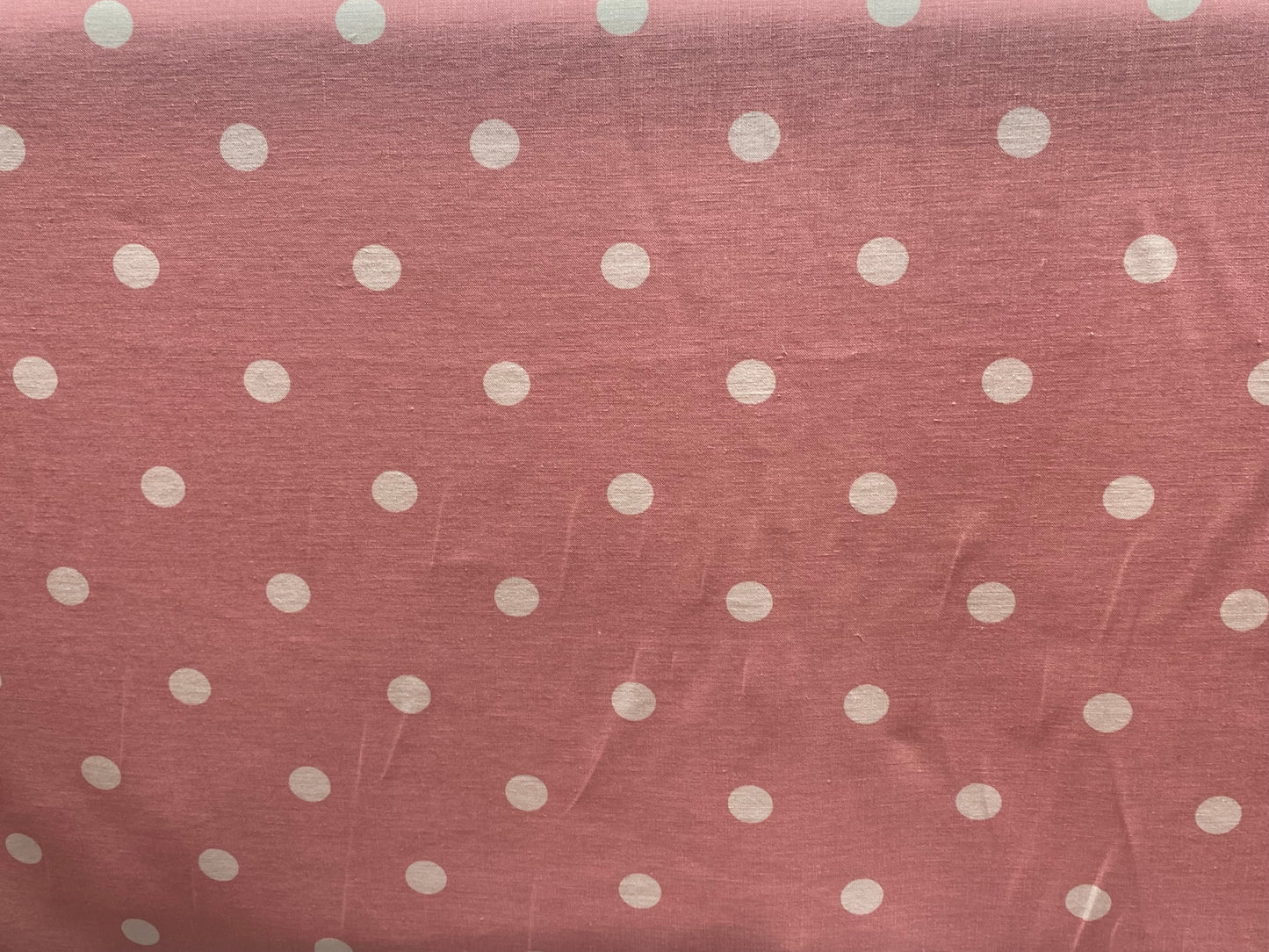 Viscose imprimé pois rose blanc