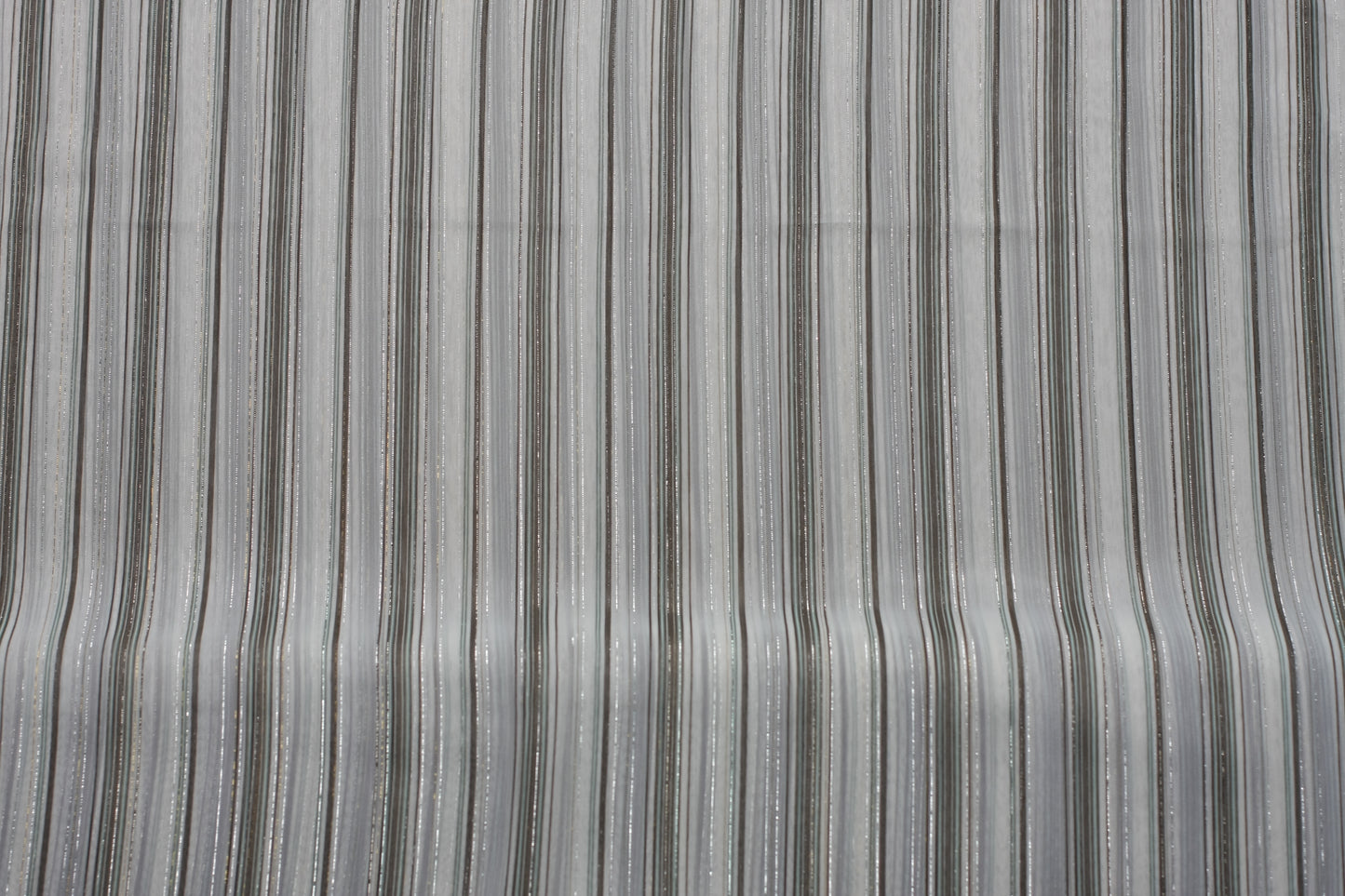 Polyester voilage rayures vert blanc