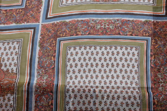 Polyester voilage imprimé cachemire carreaux vert blanc bleu rouge