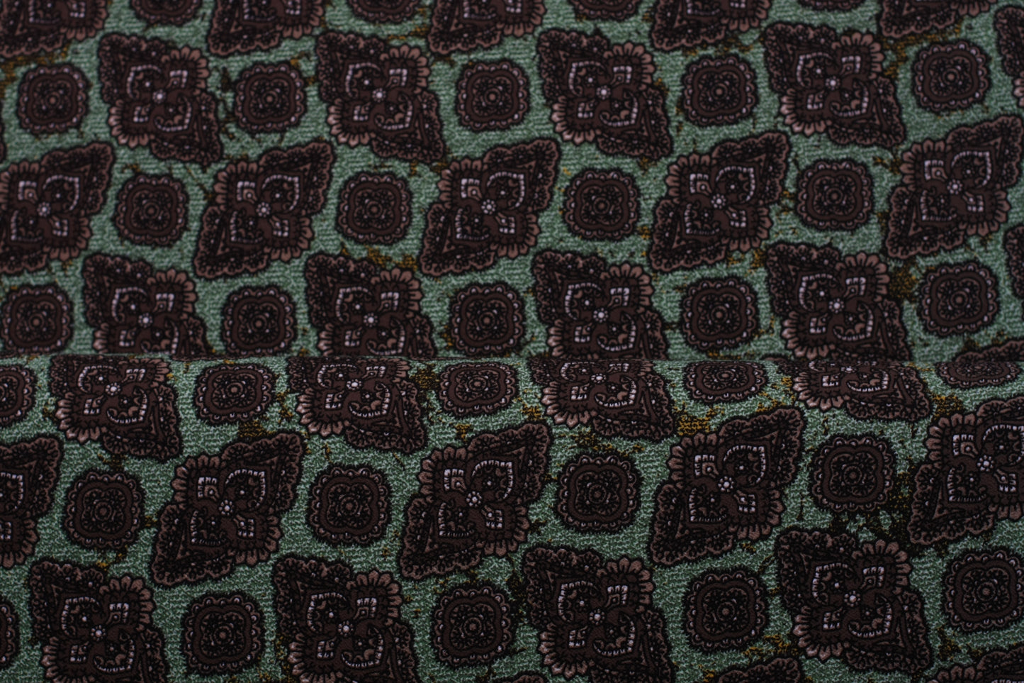 Polyester élasthanne  imprimé vert noir