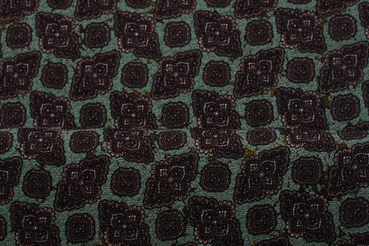 Polyester élasthanne  imprimé vert noir