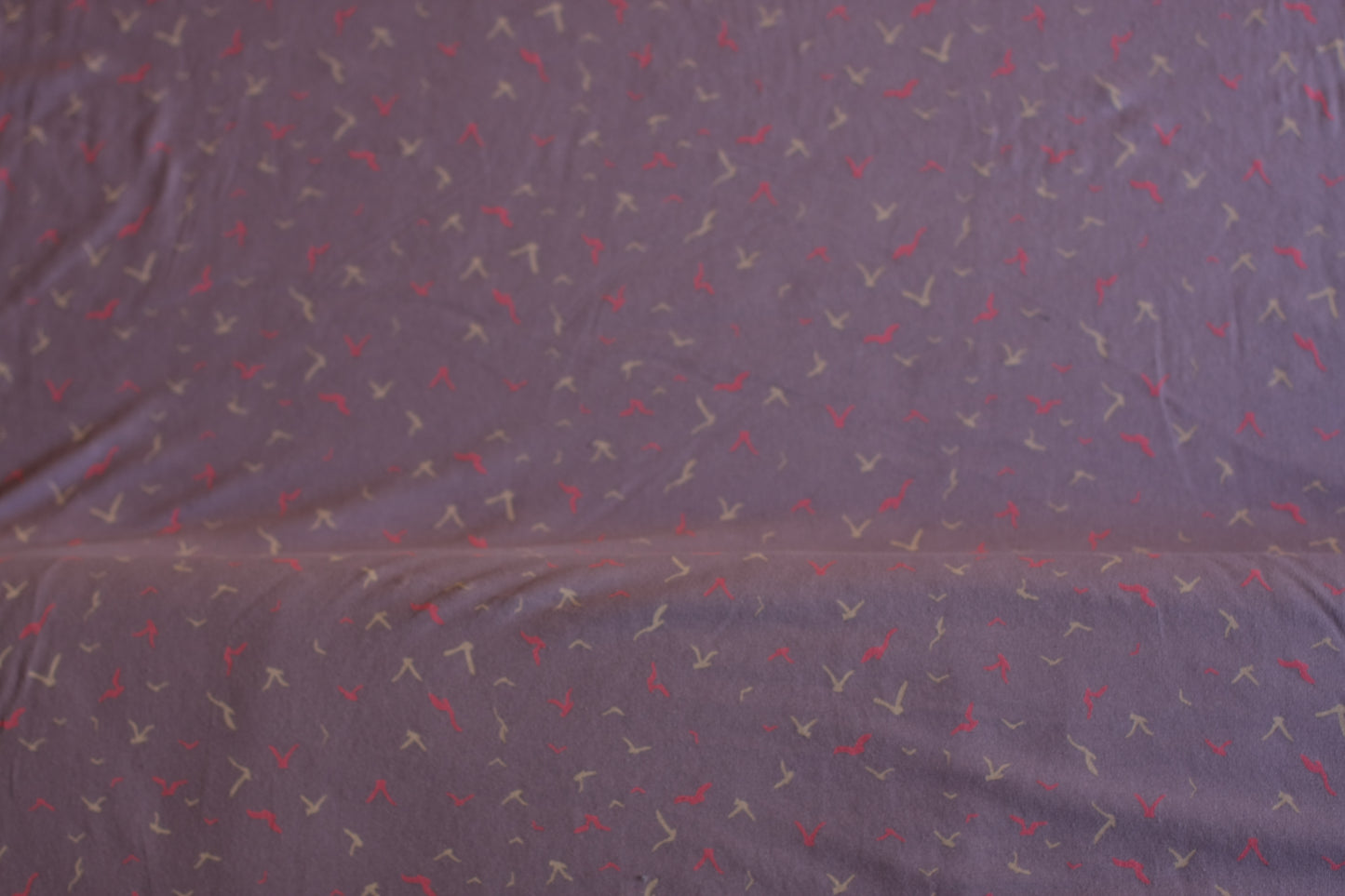 Polyester élasthanne imprimé oiseaux violet