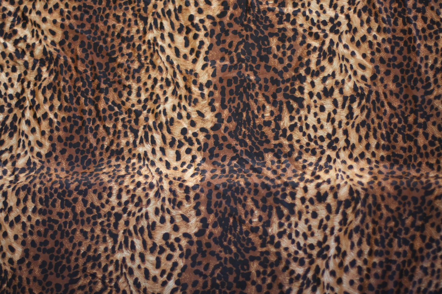 Polyester imprimé léopard tigré brun