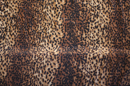 Polyester imprimé léopard tigré brun
