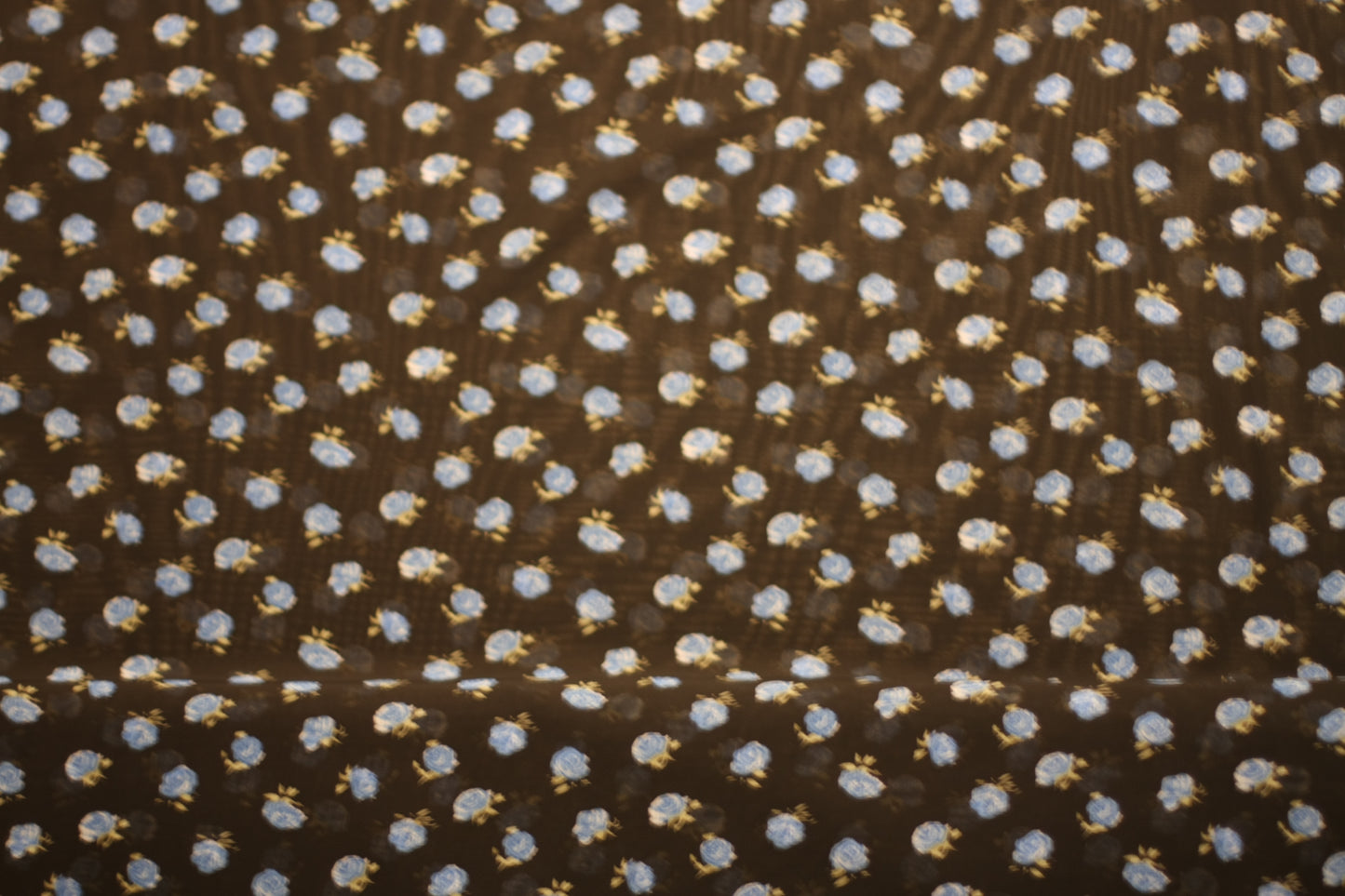 Polyester voilage imprimé fleurs bleu noir