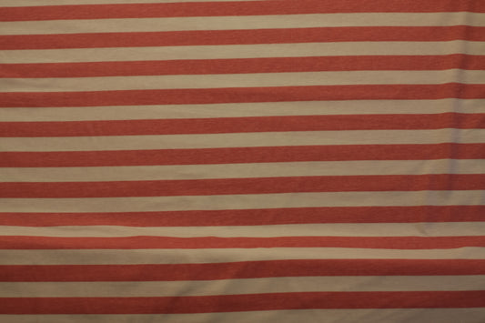 Polyester élasthanne imprimé rayures blanc rouge