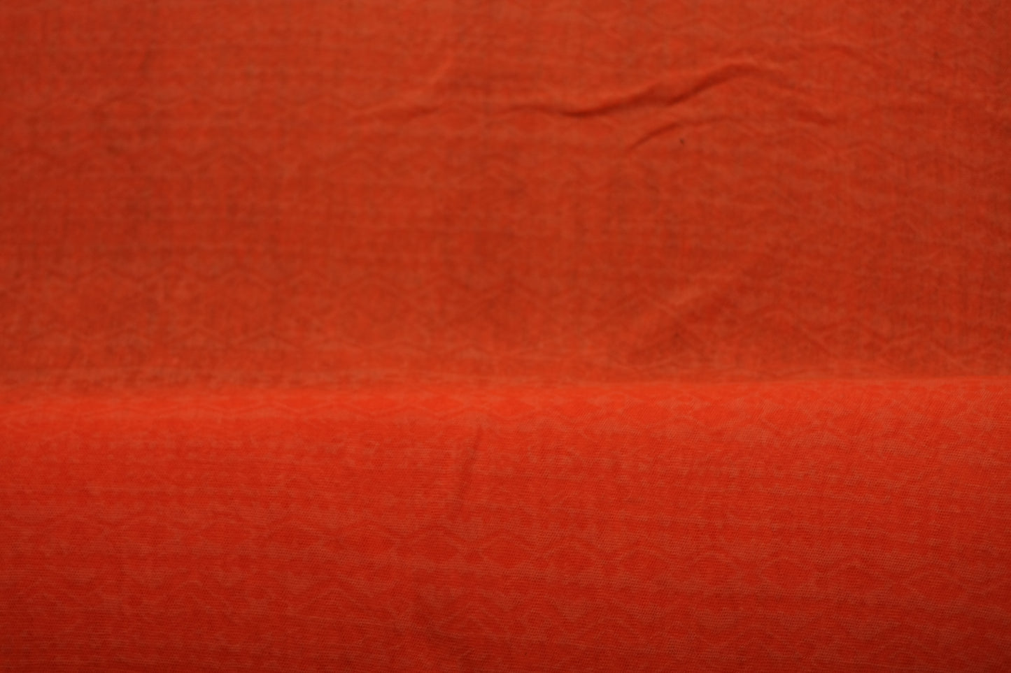 Polyester élasthanne voilage imprimé rayures orange blanc