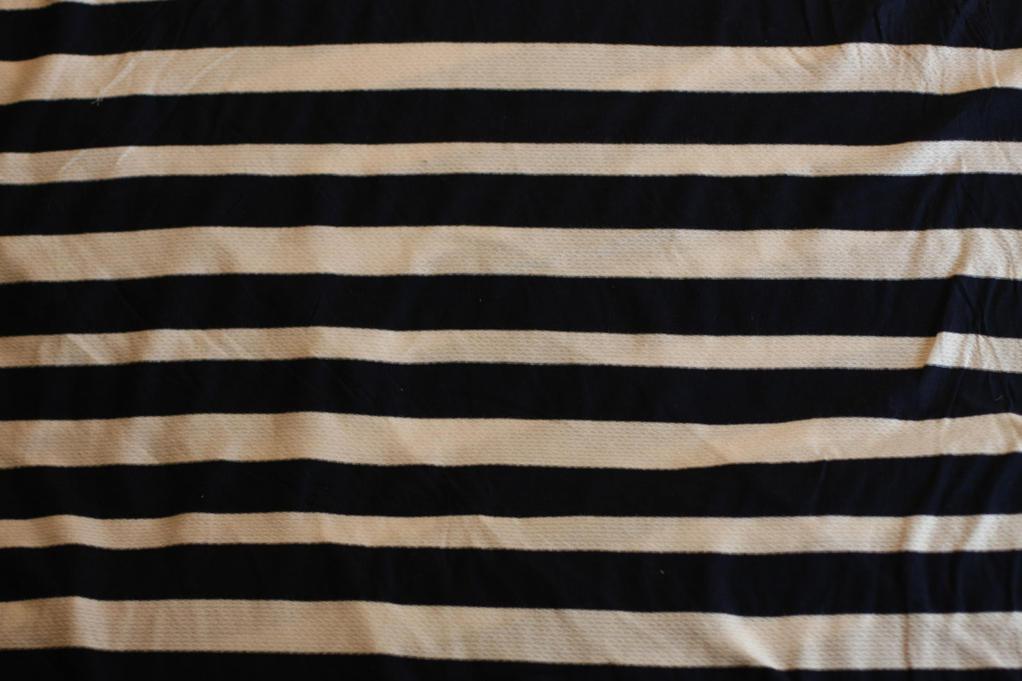 Polyester élasthanne tissé rayures bleu blanc