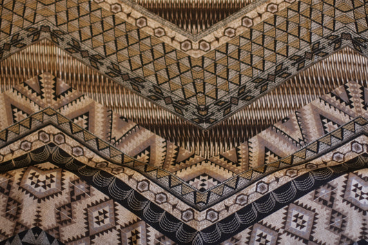 Polyester satin imprimé doré