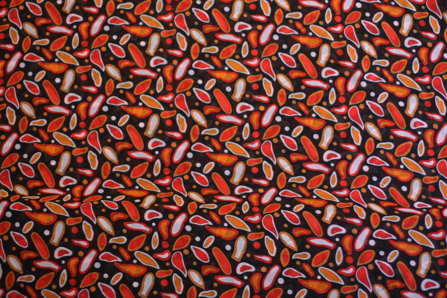 Polyester voilage imprimé rouge noir blanc