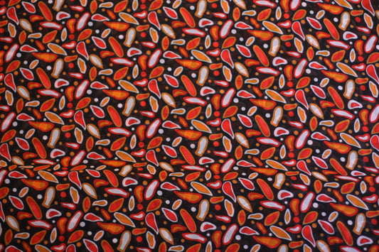 Polyester voilage imprimé rouge noir blanc