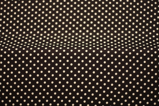 Viscose élasthanne imprimé pois noir blanc