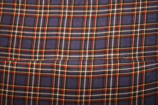 Viscose imprimé carreaux Ecossais  bleu rouge noir