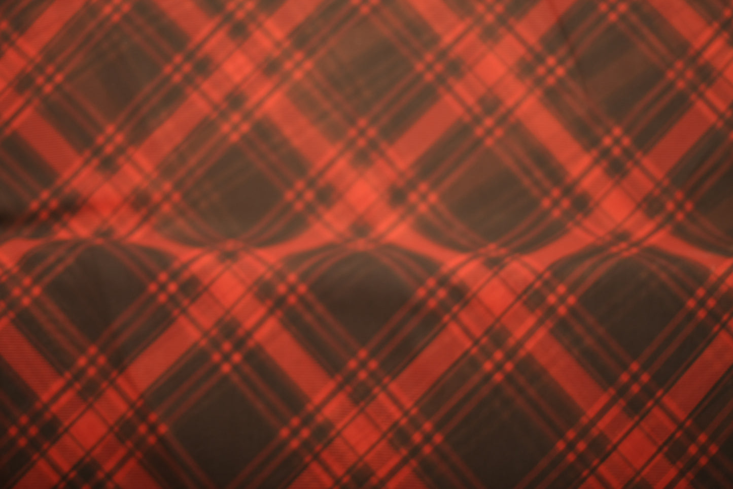 Polyester voilage imprimé carreaux rouge noir