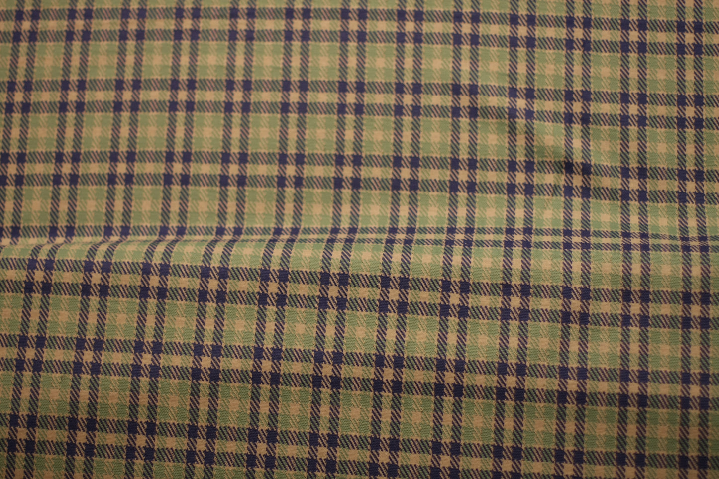 Polyester élasthanne tissé carreaux vert bleu blanc