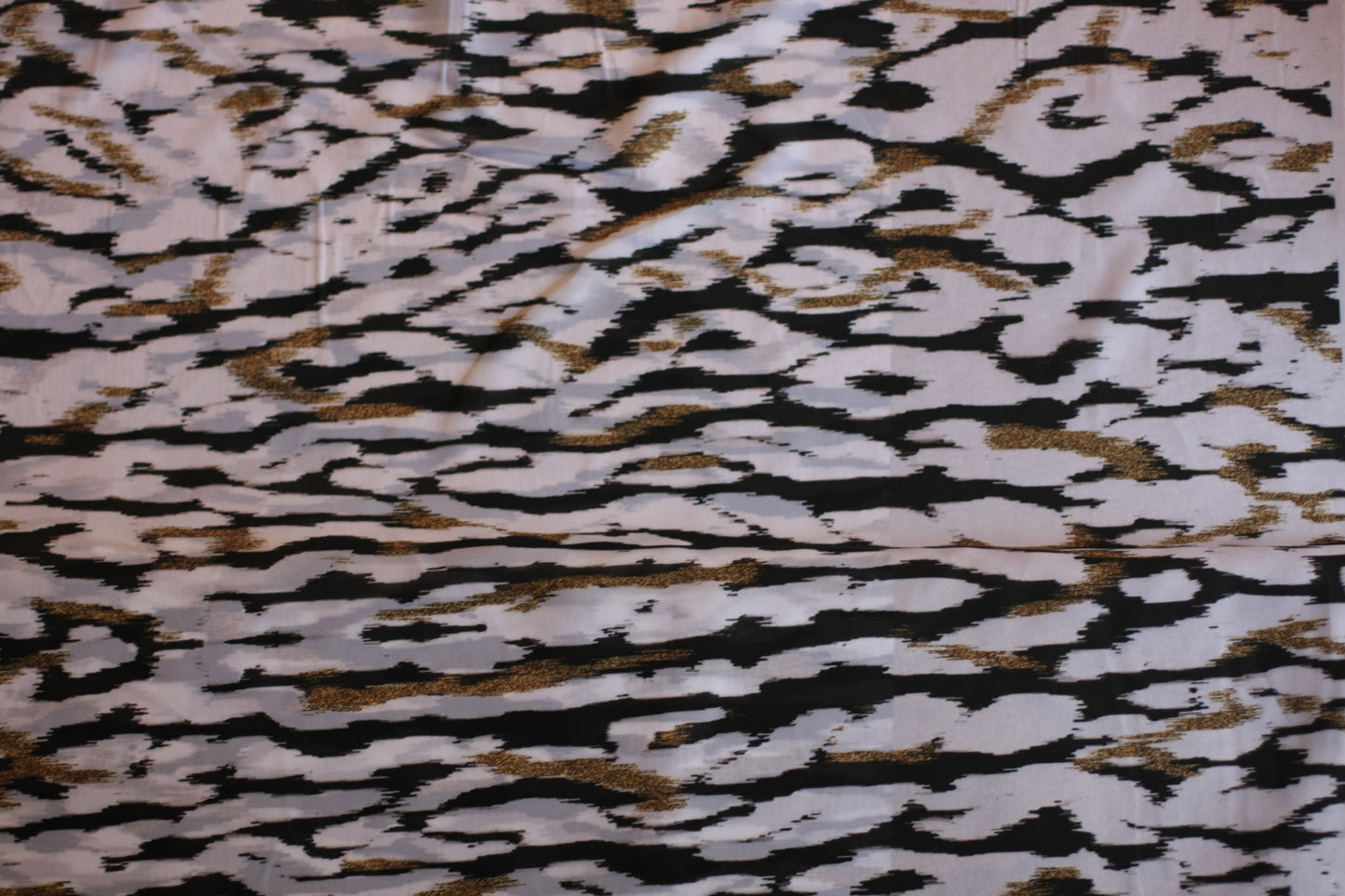 Polyester voilage imprimé Afrique tigre léopard blanc noir