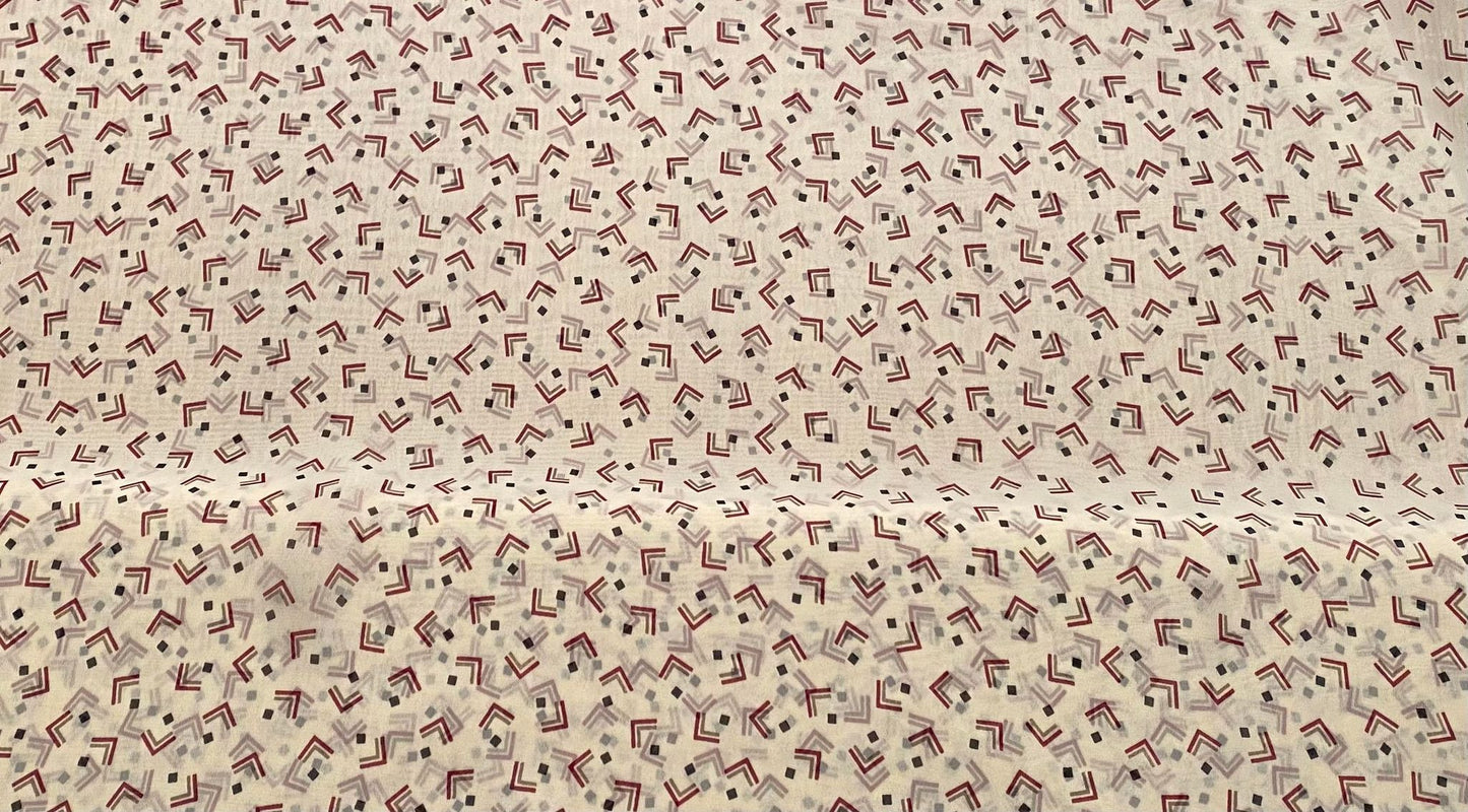 Polyester imprimé voilage blanc rouge