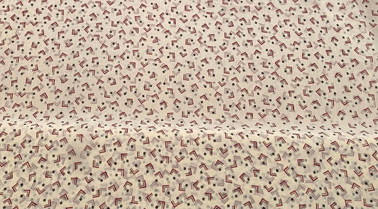 Polyester imprimé voilage blanc rouge