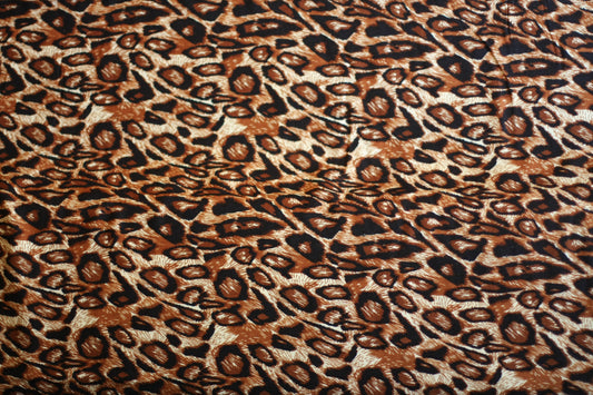 viscose imprimé Afrique tigré léopard brun