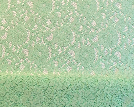 Polyester dentelle chantilly vert