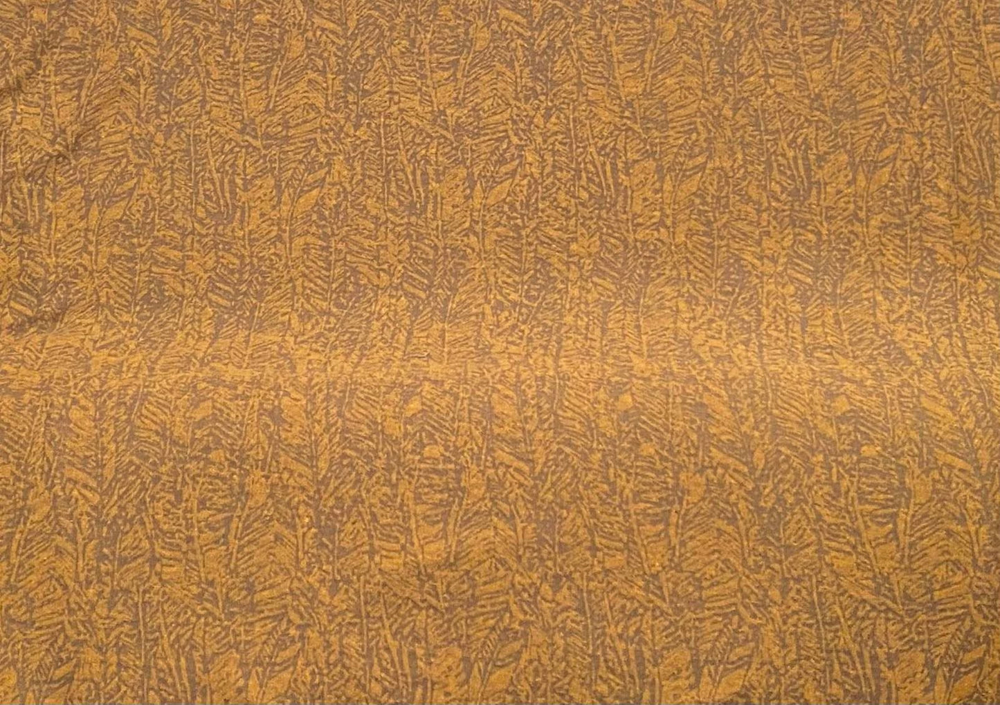 Polyester élasthanne imprimé fleurs doré