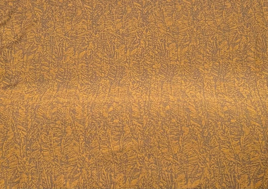 Polyester élasthanne imprimé fleurs doré