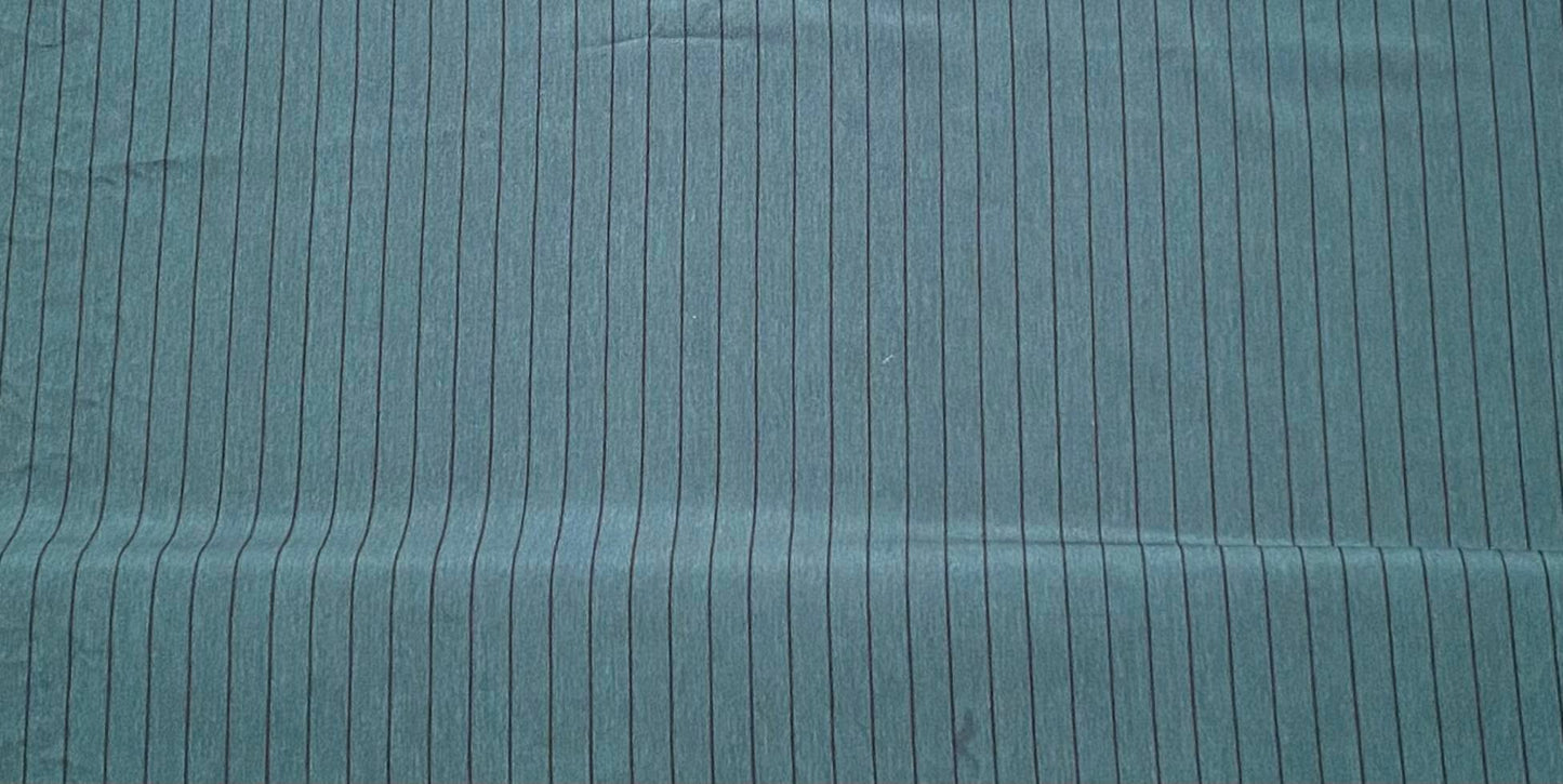 Polyester imprimé rayures vert noir