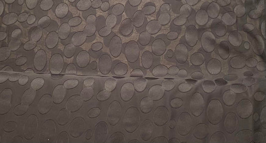 Polyester voilage tissé pois noir