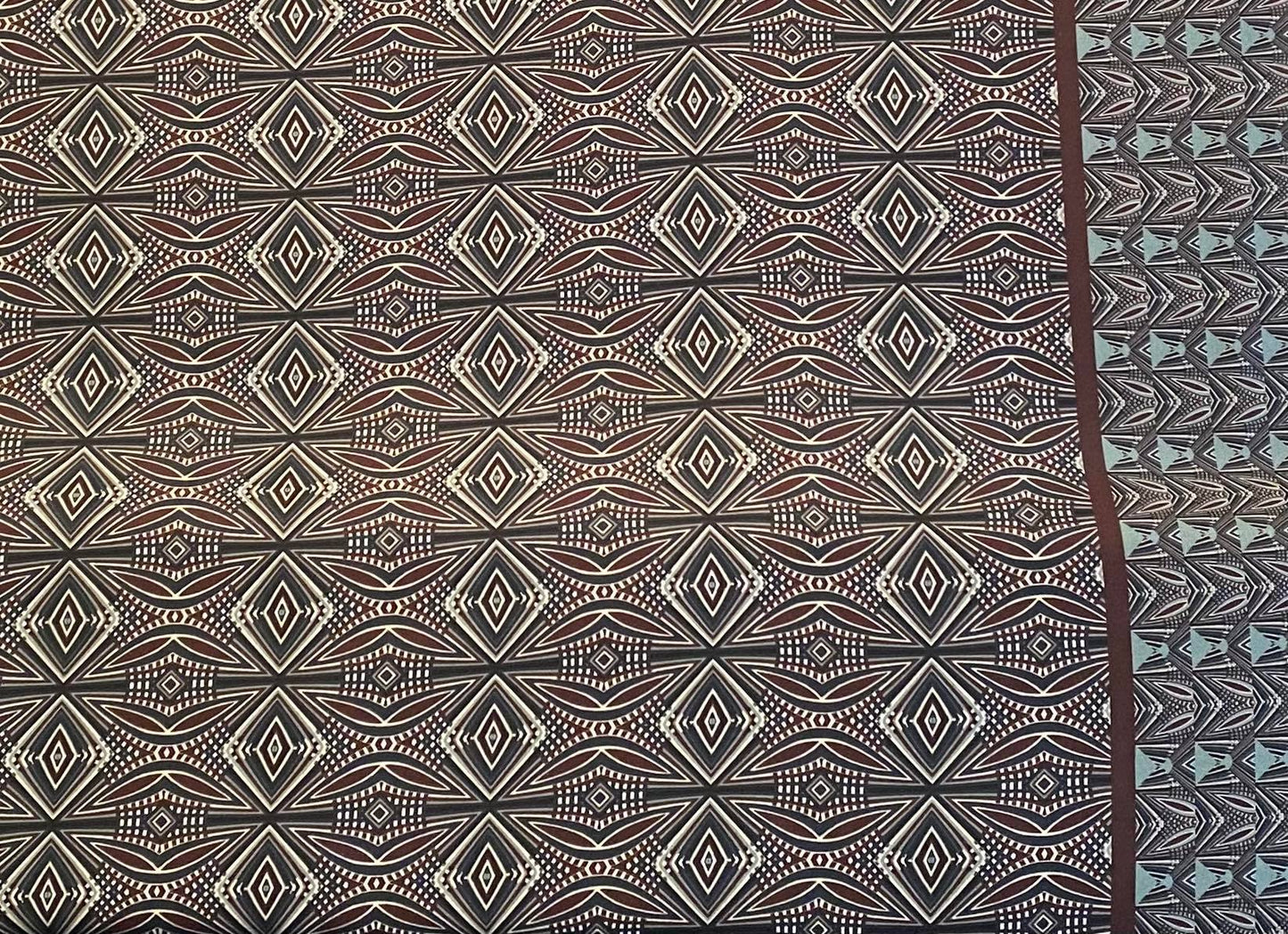 Polyester imprimé Afrique rouge gris