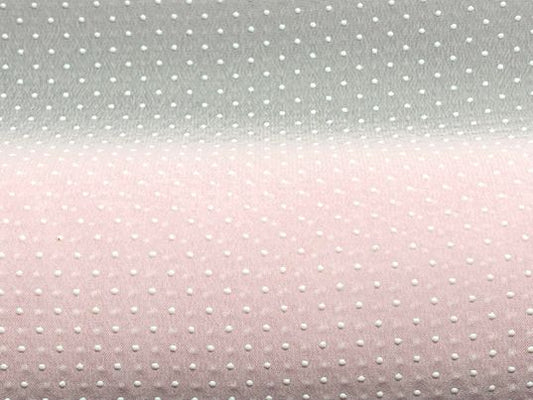 Polyester voilage pois rose blanc