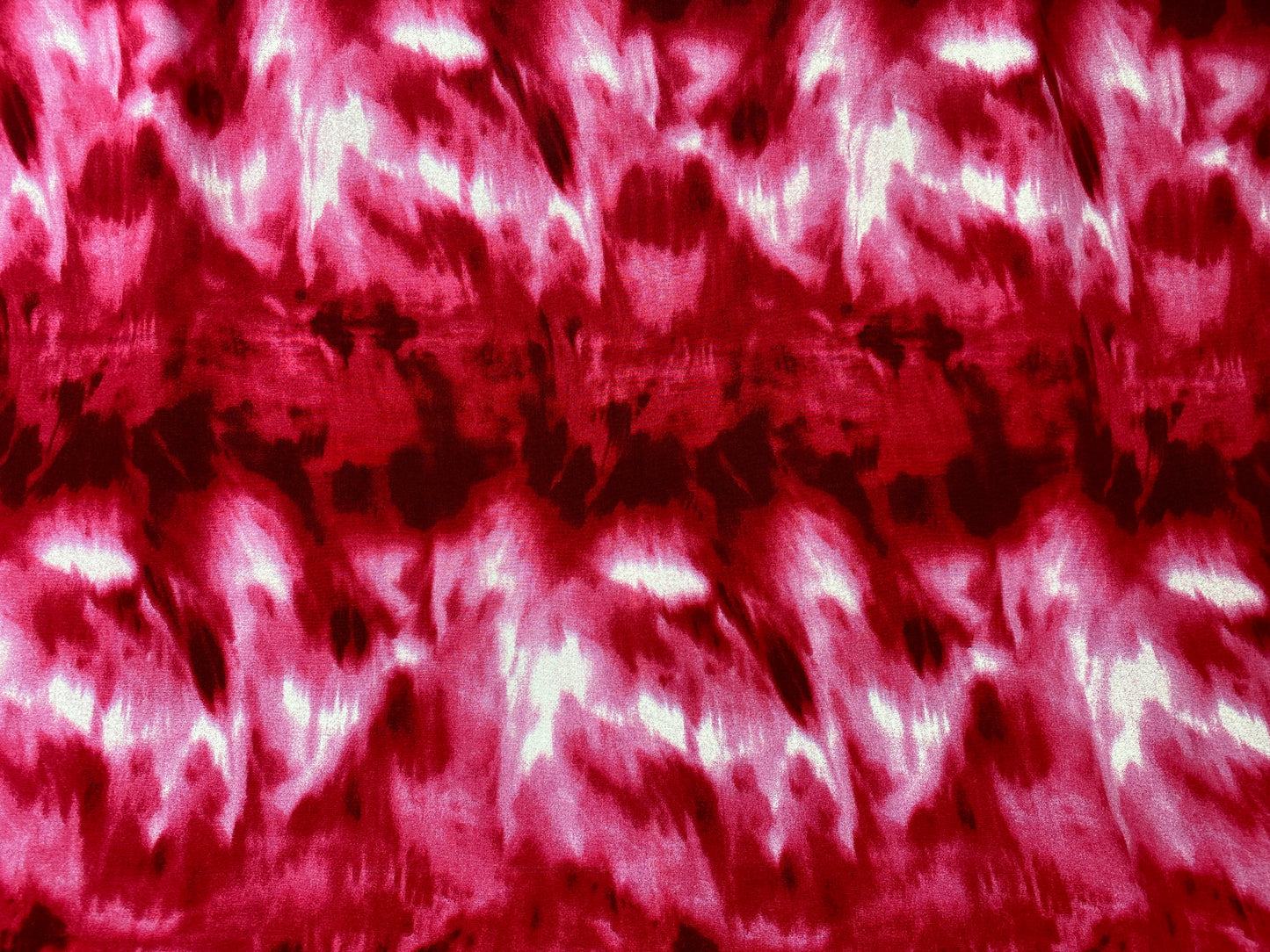 Viscose imprimé psychédélique rose blanc rouge